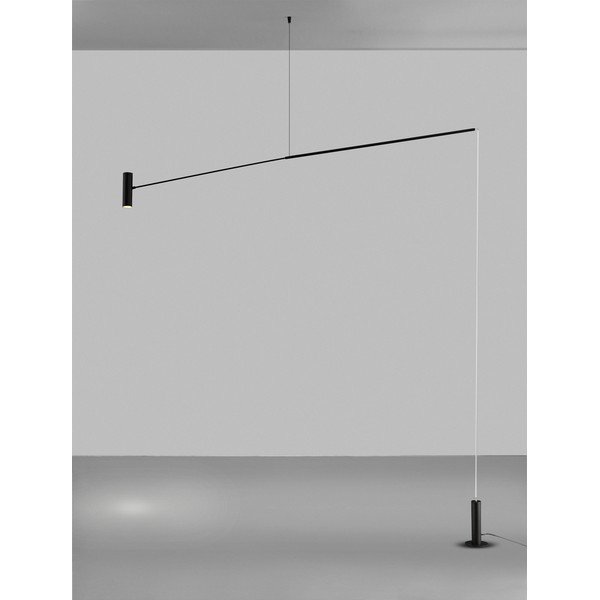 Matinės juodos spalvos iš metalo pastatomas šviestuvas LED (aukštis 250 cm) Voice – Nova Luce-image-4