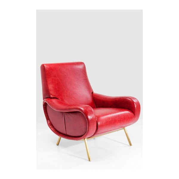 Raudonas fotelis Kare Design Capitano