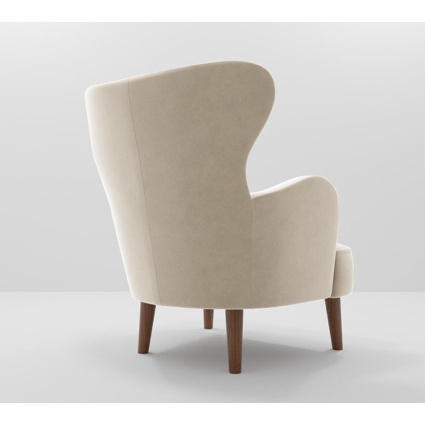 Krėslas smėlio spalvos iš velveto Lento – Ropez-image-2