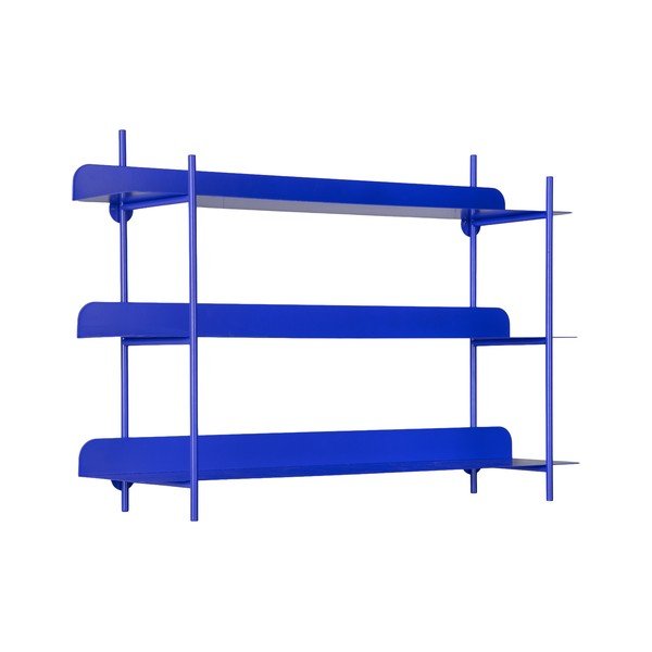 Mėlynos spalvos iš metalo kelių aukštų sieninė lentyna 60 cm Cool Retro – PT LIVING