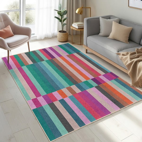 Skalbiamas turkio spalvos kilimas 160x230 cm Acid Rain – Mila Home-image-4