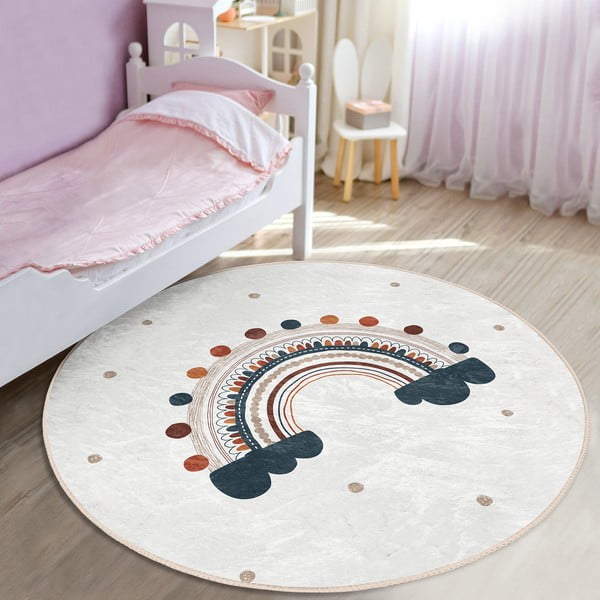 Vaikiškas kilimas kreminės spalvos ø 80 cm Comfort – Mila Home-image-4