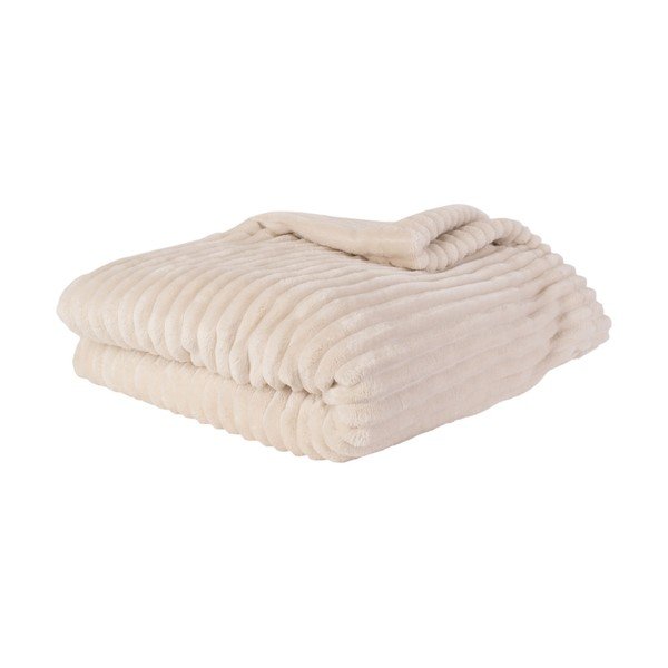 Kreminis aksominis pledas PT LIVING Ribbed, 150 x 200 cm-image-3