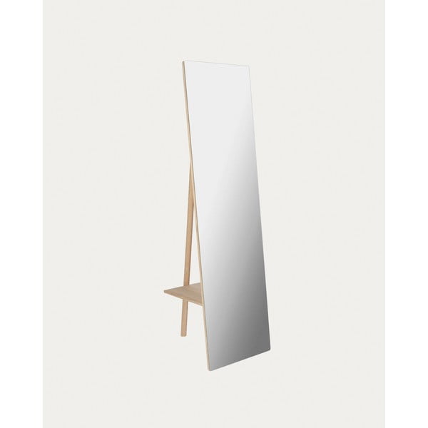 Pastatomas veidrodis su medžio masyvo rėmu 45x160 cm Keisy – Kave Home-image-1
