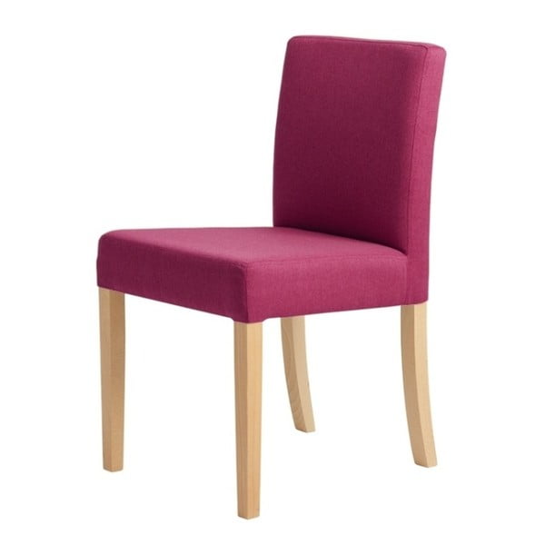 Fuksijų rožinė kėdė su natūraliomis kojomis Individualizuotos formos "Wilton