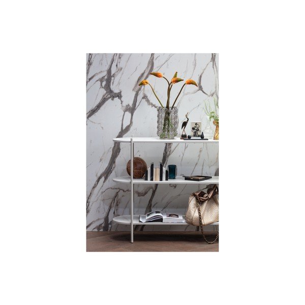 Knygų spinta iš uosio masyvo šviesiai pilkos spalvos 120x92 cm Tender – BePureHome-image-4