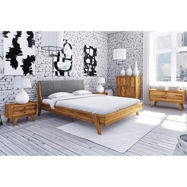 Ąžuolinė dvigulė lova 140x200 cm Retro 1 - The Beds-image-1