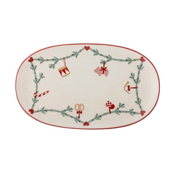 Iš molio padėklas su Kalėdų motyvu 23x38,5 cm Yule – Bloomingville
