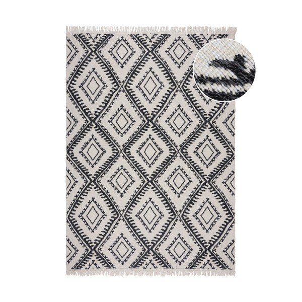 Juodai baltas kilimas 120x170 cm Alix - Flair Rugs
