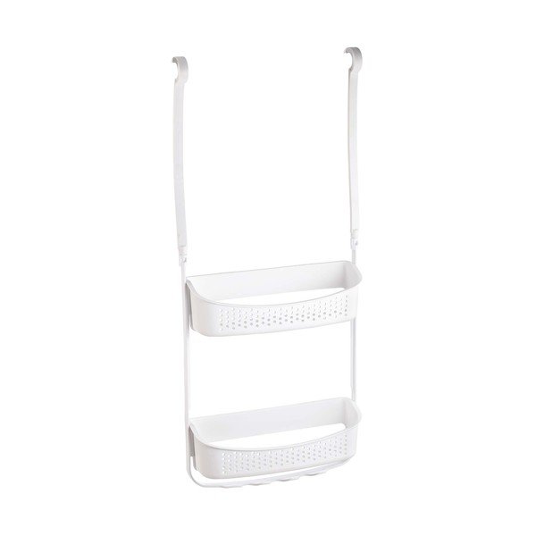 Pakabinama matinės baltos spalvos iš plastiko vonios lentyna Vesper – douceur d'intérieur-image-3