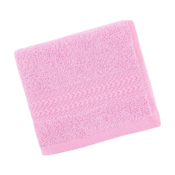 Rausvas grynos medvilnės rankšluostis Foutastic, 30 x 50 cm-image-2