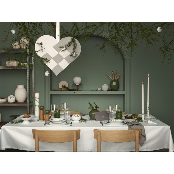 Baltas porcelianinis pakabinamas kalėdinis papuošalas Kähler Design Hammershøi-image-1
