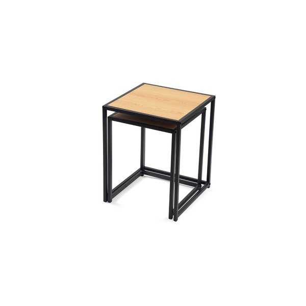 Šoniniai stalai 2 vnt. iš ąžuolo 38x38 cm Noah – Bonami Essentials-image-3