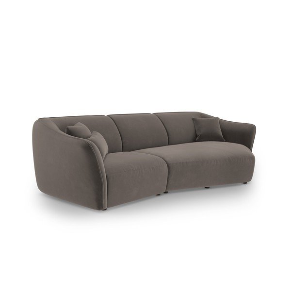 Iš velveto kampinė sofa rudos spalvos Tokyo – Cosmopolitan Design-image-2