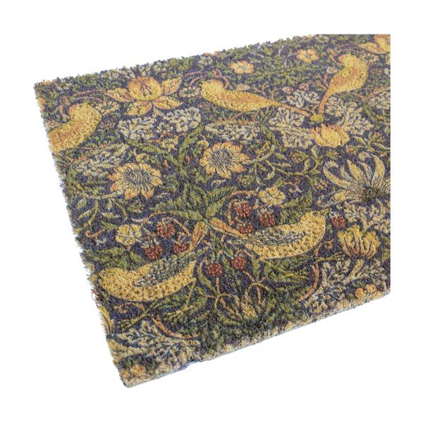 Iš kokoso pluošto grindų kilimėlis 40x60 cm William Morris Strawberry Thief – Artsy Doormats-image-2