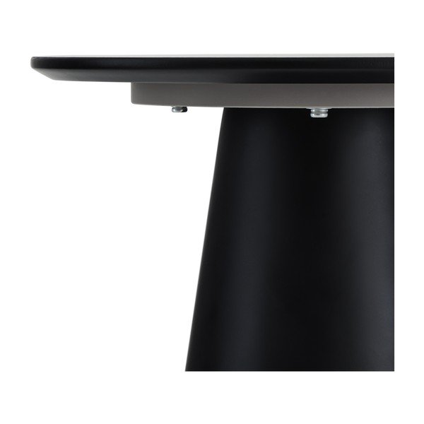 Kavos staliukas juodos spalvos/tamsiai pilkos spalvos su marmuro dekoro stalviršiu ø 45 cm Tango – Furnhouse-image-3