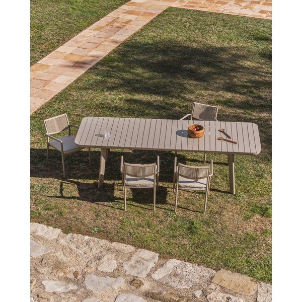 Iš metalo sodo valgomojo stalas 100x220 cm Izola – Kave Home-image-1