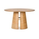 Apvalios formos valgomojo stalas natūralios spalvos iš ąžuolo ø 137 cm Cep – Teulat