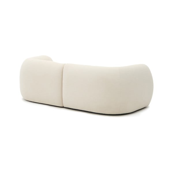 Kreminės spalvos iš šenilinio audinio kampinė sofa (su dešiniuoju kampu/su gultu) Martina – Kave Home-image-4