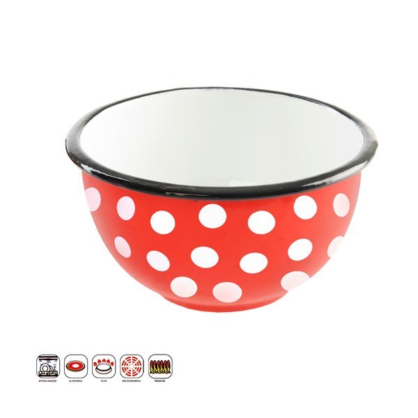 Raudonas emaliuotas dubuo "Orion Belly", ⌀ 16 cm-image-1