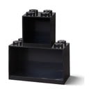2 vaikiškų juodų sieninių lentynų rinkinys LEGO® Brick