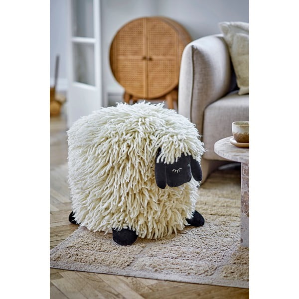 Kreminės spalvos iš vilnos vaikiškas sėdmaišis Dolly – Bloomingville Mini-image-1