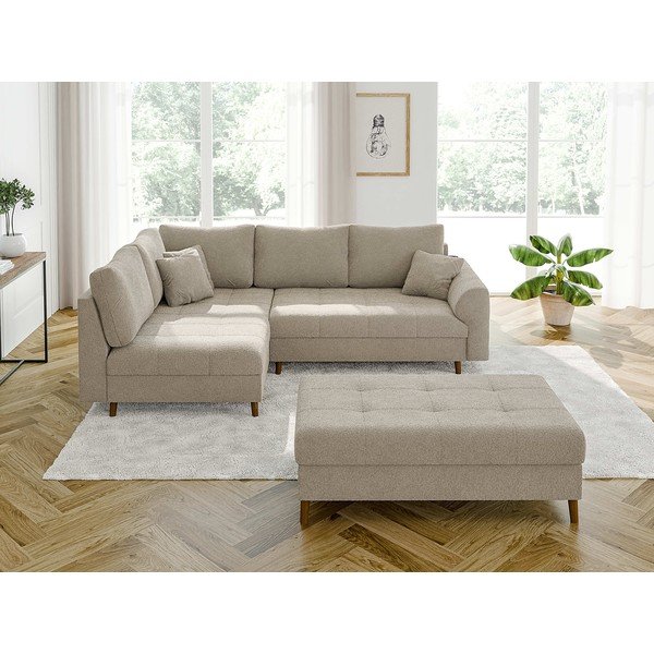 Smėlio spalvos iš boucle taburetė Ariella – Ropez-image-4