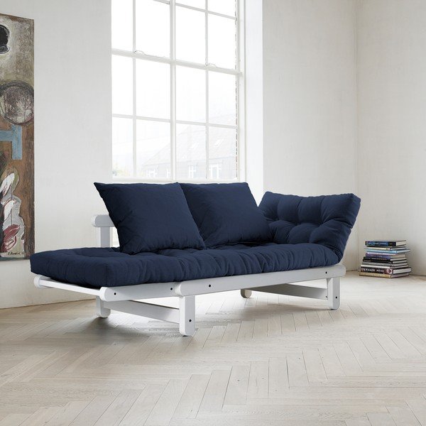 Sofa "Beat", balta / tamsiai mėlyna-image-1