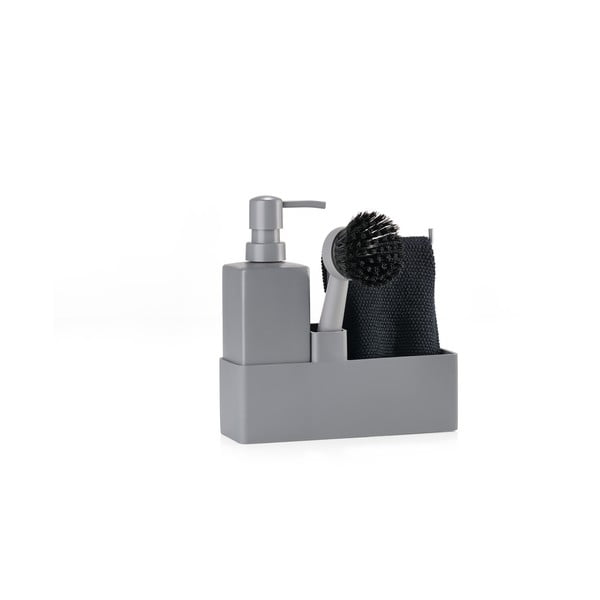 Pilkos spalvos iš plastiko/iš silikono stovas skalbimo reikmenims Singles – Zone-image-2