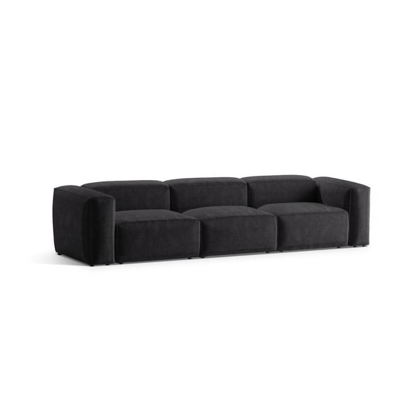 Tamsiai pilkos spalvos iš kordinio velveto sofa 364 cm Bergamo – Cosmopolitan Design-image-2