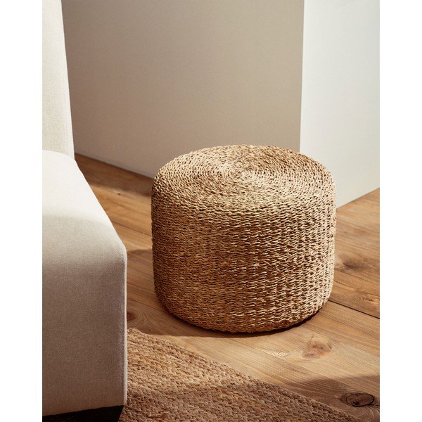 Natūralios spalvos pufas Someina – Kave Home-image-1
