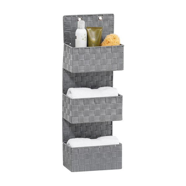 Trivietis vonios kambario dėklas, pilkos spalvos Wenko Adria-image-3