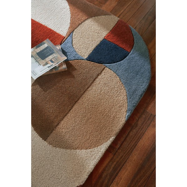 Rankų darbo terakotos spalvos iš vilnos kilimas 200x290 cm Mia Arch – Flair Rugs-image-2