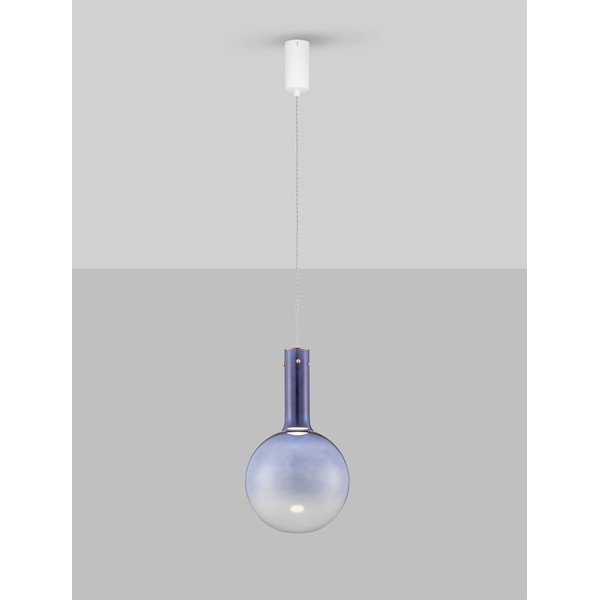 Mėlynos spalvos iš stiklo kabantis šviestuvas LED su pritemdymo funkcija ø 25 cm Nostos – Nova Luce-image-4
