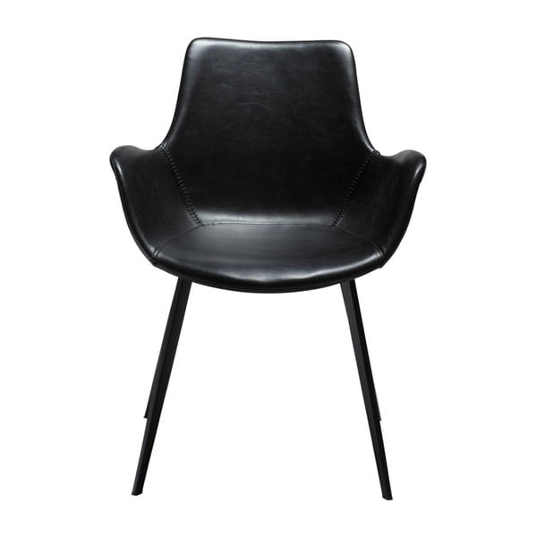 Juoda odinė valgomojo kėdė su porankiais DAN-FORM Denmark Hype-image-1