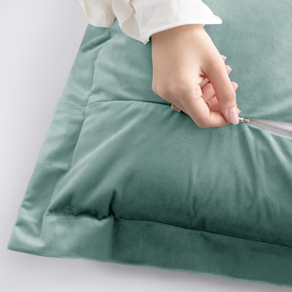 2 mėtų žalios spalvos pagalvės užvalkalų rinkinys AmeliaHome, 45 x 45 cm-image-3