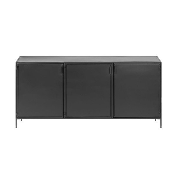 Juodos spalvos iš plieno šoninė spintelė 160x72x35 cm Shantay – Kave Home
