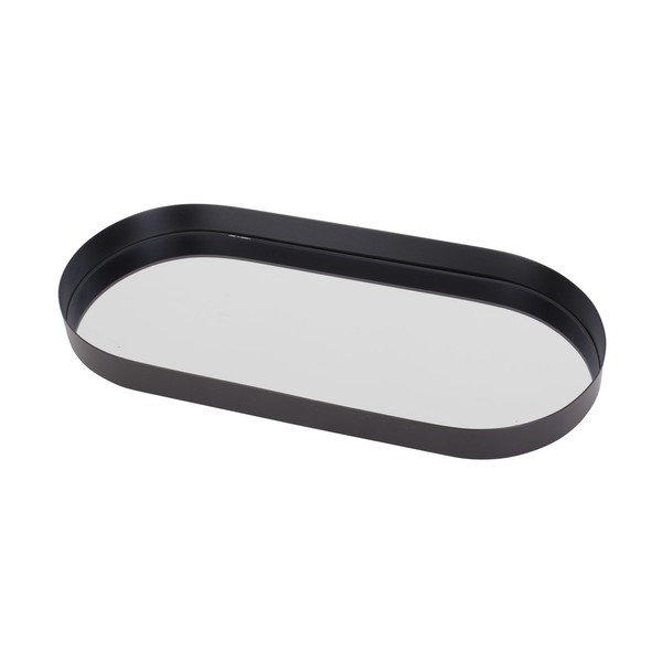 Juodas padėkliukas su veidrodžiu PT LIVING Oval, plotis 18 cm-image-2