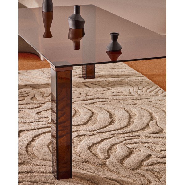 Iš stiklo valgomojo stalas 90x160 cm Adularia – Kave Home-image-1