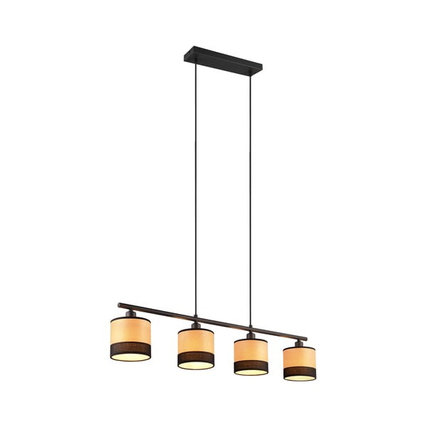 Kabantis šviestuvas juodos spalvos/natūralios spalvos Bolzano – Reality-image-2