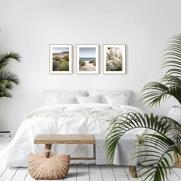 Paveikslai 3 vnt. 30x40 cm Beach – knor-image-1
