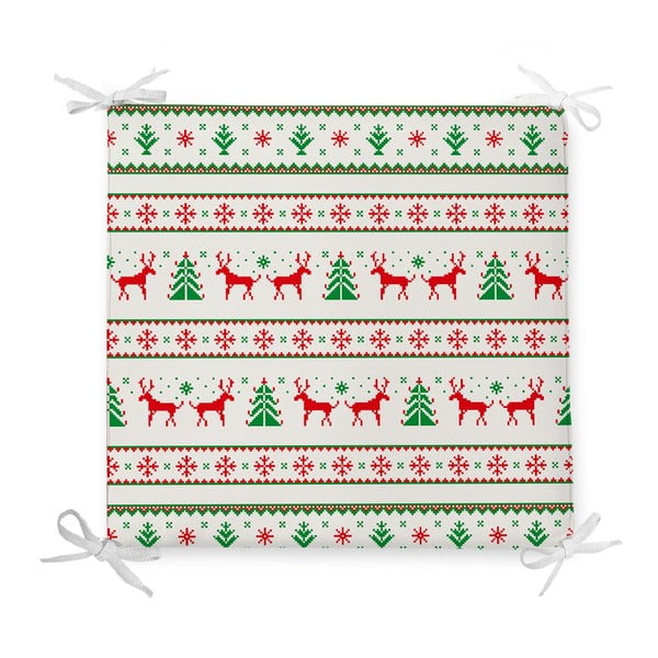Kalėdinė sėdynės pagalvėlė iš medvilnės mišinio Minimalist Cushion Covers Traditions, 42 x 42 cm