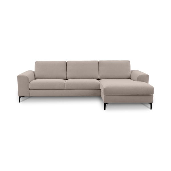 Kampinė sofa smėlio spalvos (su dešiniuoju kampu) Henry – Scandic