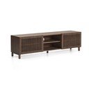 Tamsiai rudos spalvos TV spintelė iš riešutmedžio 180x49,5x42,5 cm Beyla – Kave Home