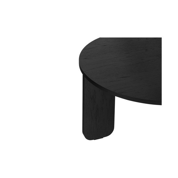 Juodos spalvos apvalios formos kavos staliukas su ąžuolo dekoro stalviršiu ø 75 cm Kuvu – noo.ma-image-4
