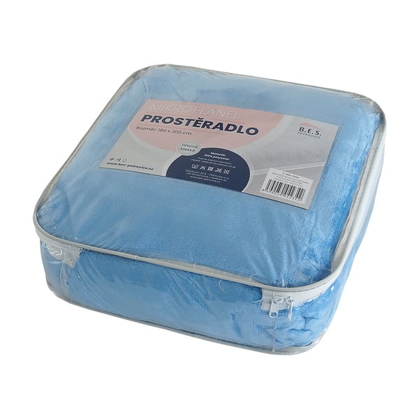 Iš mikroflanelės paklodė mėlynos spalvos 180x200 cm Exclusive – B.E.S.-image-1