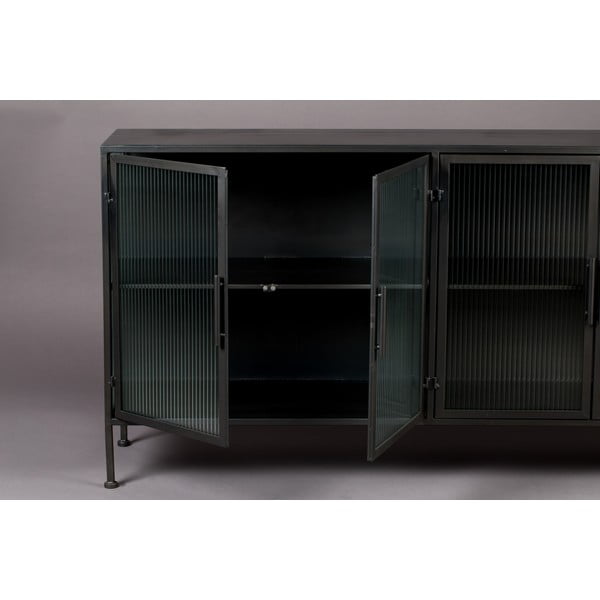 Vitrina iš metalo juodos spalvos 150x80 cm Boli – Dutchbone-image-1