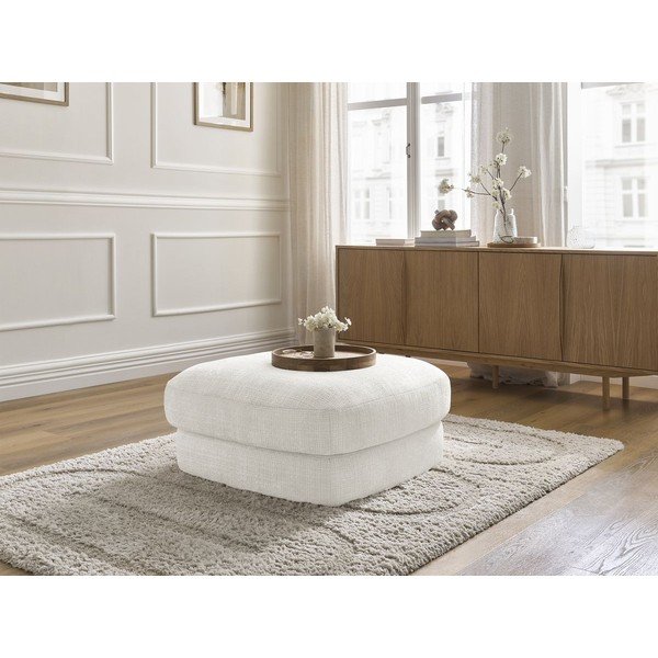 Baltos spalvos taburetė iš šenilinio audinio Leonore – Bobochic Paris-image-4