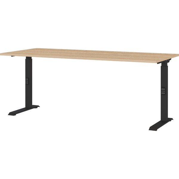 Reguliuojamas darbo stalas su ąžuolo dekoro stalviršiu 80x180 cm Lissabon – Germania