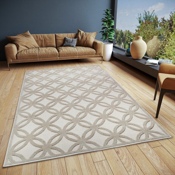 Kilimas smėlio spalvos 57x90 cm Iconic Circle – Hanse Home-image-1